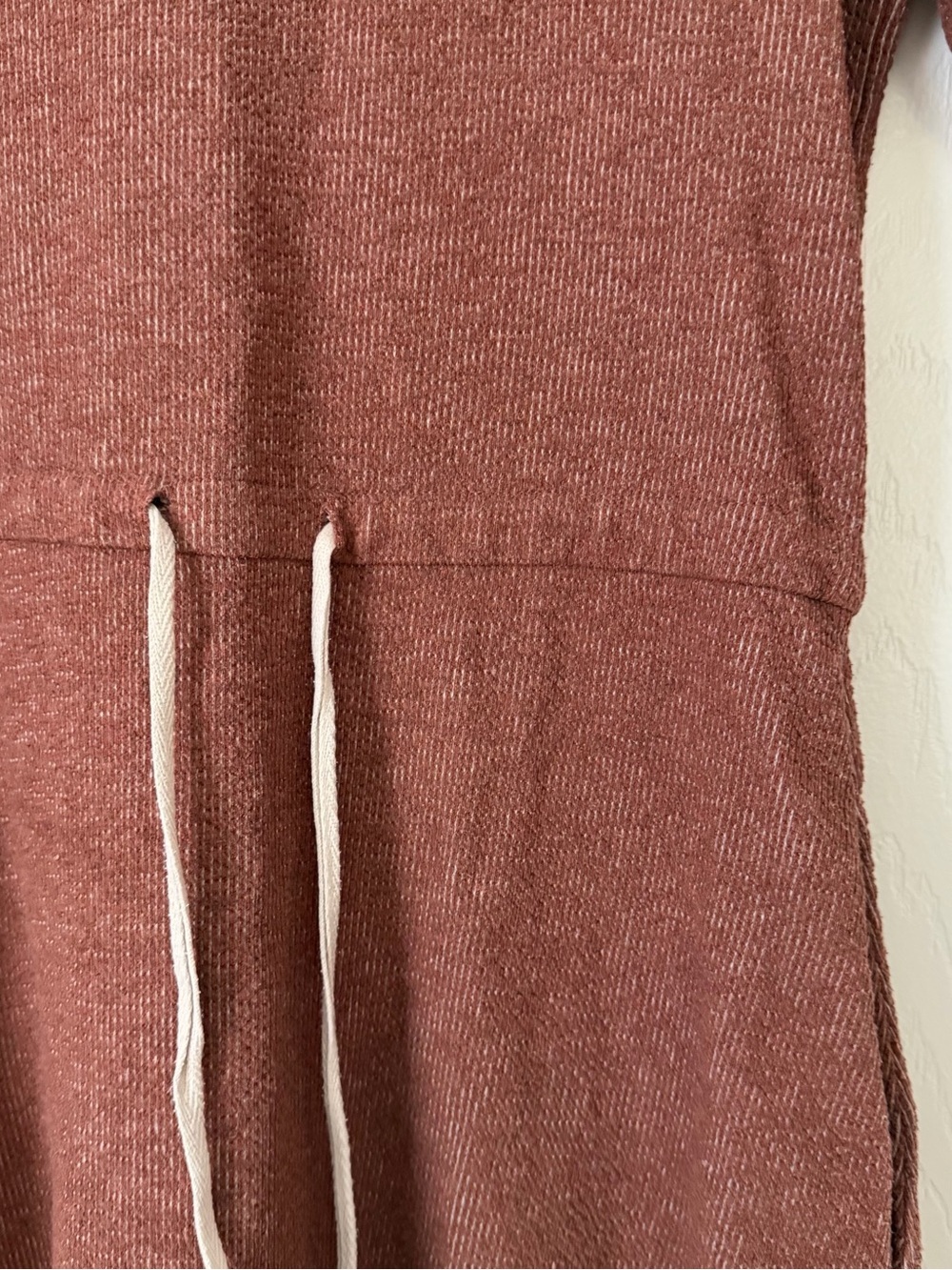 Roolee Rust Midi Dress with Drawstring - Picture 4 of 7